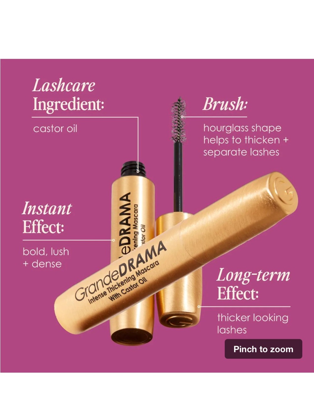 GrandeDRAMA Intense Thickening Mascara – Gold (Black Formula) - Picture 6 of 6